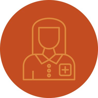 Doktor. Web simgesi basit illüstrasyon