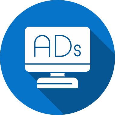 reklam reklam ikonu doldurulmuş ana hatlarıyla