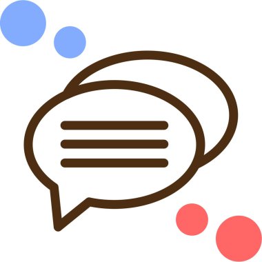 Konuş. Web simgesi basit illüstrasyon