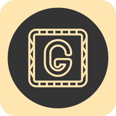 Modern b 'nin vektör illüstrasyonunda müziğin eksik simgesi