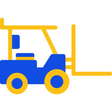 Traktör ikonu düz tasarımda. vektör illüstrasyonu.