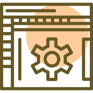 Web Geliştirme modern simgesi, vektör illüstrasyonu