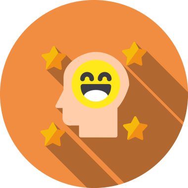 Beyin. Web simgesi basit illüstrasyon