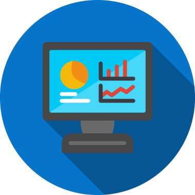 bilgisayar monitörü simgesi, modern vektör illüstrasyonu