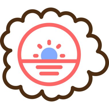 Güneş. Web simgesi basit illüstrasyon