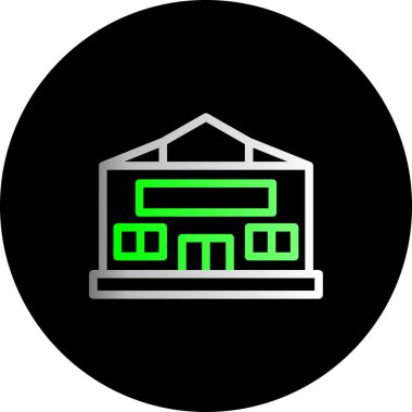 Bina. Web simgesi basit illüstrasyon