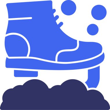 paten ayakkabısı simgesi, basit tasarım vektör illüstrasyonu