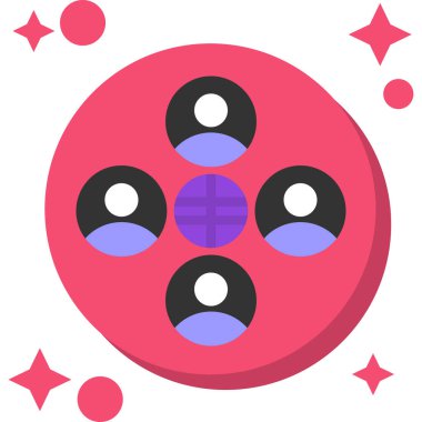 Zar oyunu. Web simgesi basit illüstrasyon