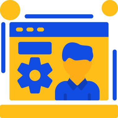 Düz biçimli bilgisayar dizüstü simgesi