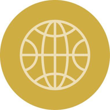 Yerküre yuvarlanmış vektör simgesi