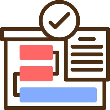 Kontrol listesi web simgesi basit tasarımı