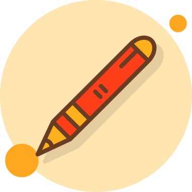 Kalem. Web simgesi basit illüstrasyon