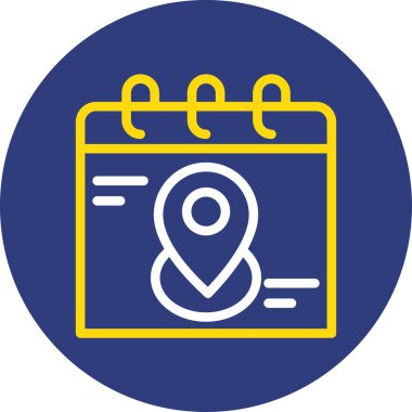 Vektör konumu simge illüstrasyonu