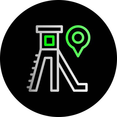 konumu simgesi harita, illüstrasyon vektör