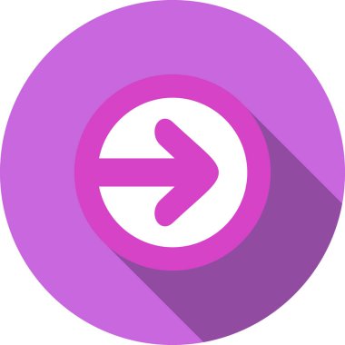 düz biçimli sağ yön ok simgesi