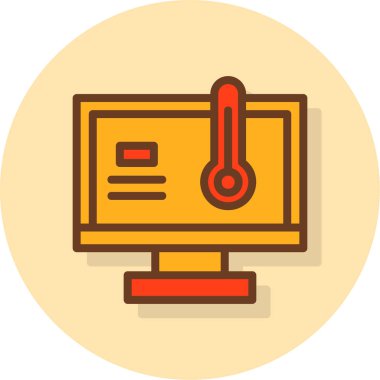 Bilgisayar. Web simgesi basit illüstrasyon