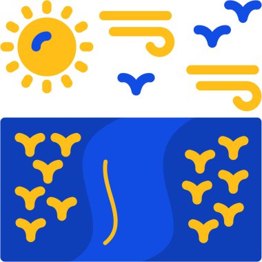 Bulutlu mavi gökyüzünün arka planının vektör çizimi