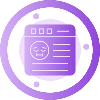 Üzücü. Web simgesi basit illüstrasyon