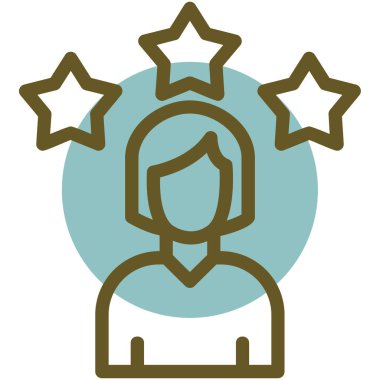 Bir yıldız simgesinin vektör illüstrasyonu