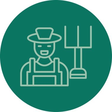 çiftçi ikonu vektör illüstrasyonu