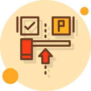 Park yeri ikonu vektörü. İnce çizgi tarzı. izole edilmiş sınır sembolü çizimi