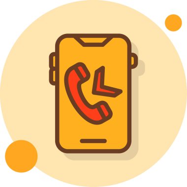 telefon arama simgesi, vektör illüstrasyonu