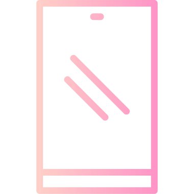 Cep telefonu simgesi, vektör illüstrasyonu