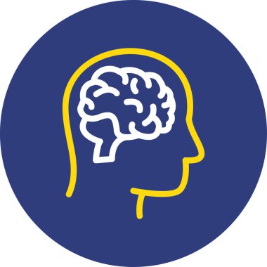 beyin ikonu vektör illüstrasyonu