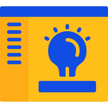 Ampul. Web simgesi basit illüstrasyon