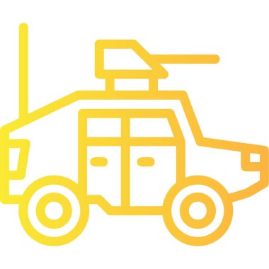 Bir araba simgesinin vektör illüstrasyonu