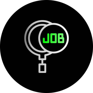 İş arama simgesi, vektör çizim.