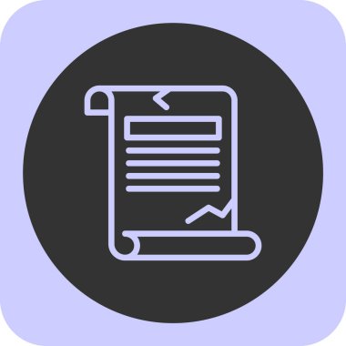 Belge. Web simgesi basit illüstrasyon