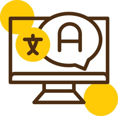 Modern bir bilgisayar simgesinin vektör çizimi