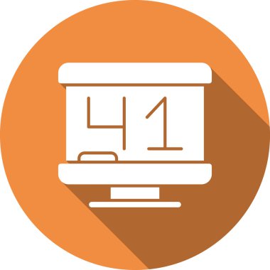 4 ekran gölgesi olan modern düz simge