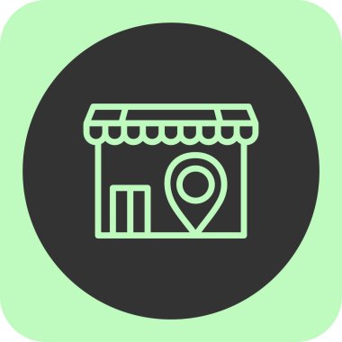 konum simgesi, vektör çizimi