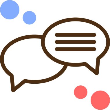 Konuşma balonu. Web simgesi vektör illüstrasyonu