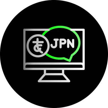 Japon ikon vektör illüstrasyonu