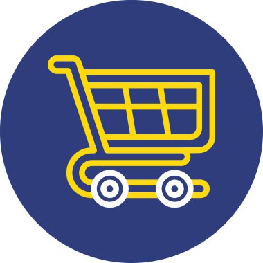 El arabası. Web simgesi basit illüstrasyon