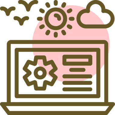 Web Geliştirme modern simgesi, vektör illüstrasyonu