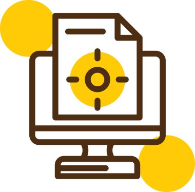 Bilgisayar. Web simgesi basit illüstrasyon