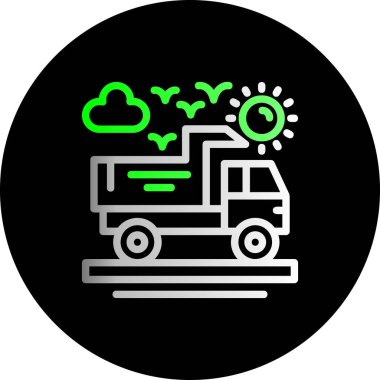 Benzersiz bulut maden hattı vektör simgesi