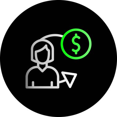 Kişisel ve ticari kullanım için vektör para simgesi.