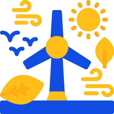 Yel değirmeni Web simgesi basit illüstrasyon