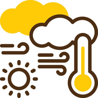Hava durumu simgesi, vektör illüstrasyonu