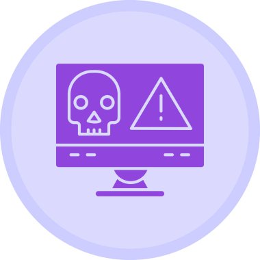 kafatası web simgesi, basit illüstrasyon