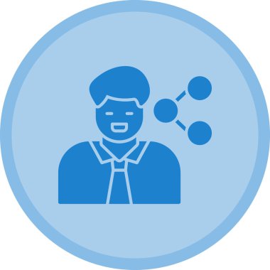 Bilim adamı simgesi vektör illüstrasyonu