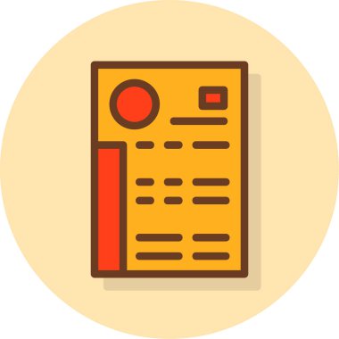 Belge. Web simgesi basit illüstrasyon