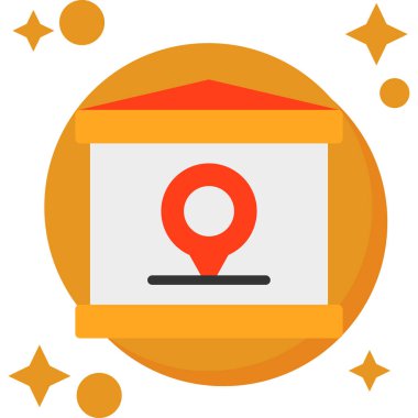 harita pin ikonu vektör illüstrasyonu