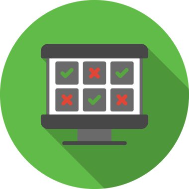 Kontrol listesi simgesi vektör illüstrasyonu