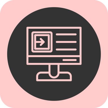 Web sayfası simgesi, vektör illüstrasyonu